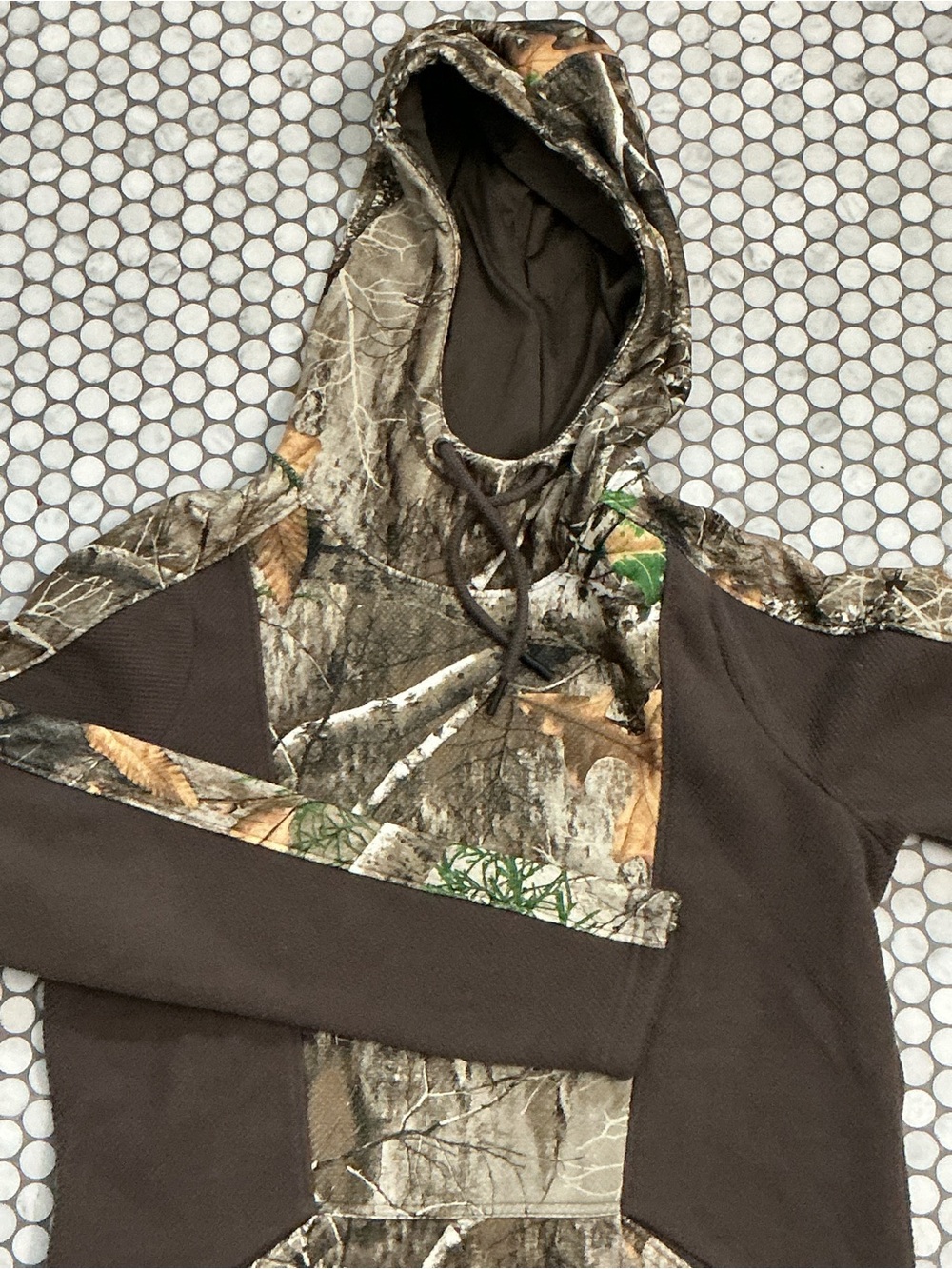 Under Armour Realtree Edge Camo Hoodie Size S Brown Grid Textured Panels